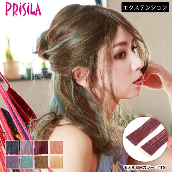 プリシラめちゃ楽シールエクステ SX-01 メッシュエクステ (シールエクステンション・つけ毛）カラ...
