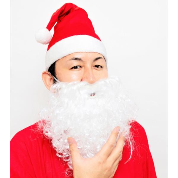 サンタさんのひげ カール クリスマス コスプレ サンタクロース コスチューム プチプラ 衣装 Xma...