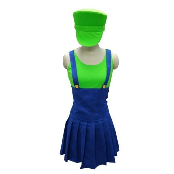 【Wigs2you】スーパーマリオブラザーズ ルイージ風 コスプレ 衣装 コスチューム ハロウィン ...