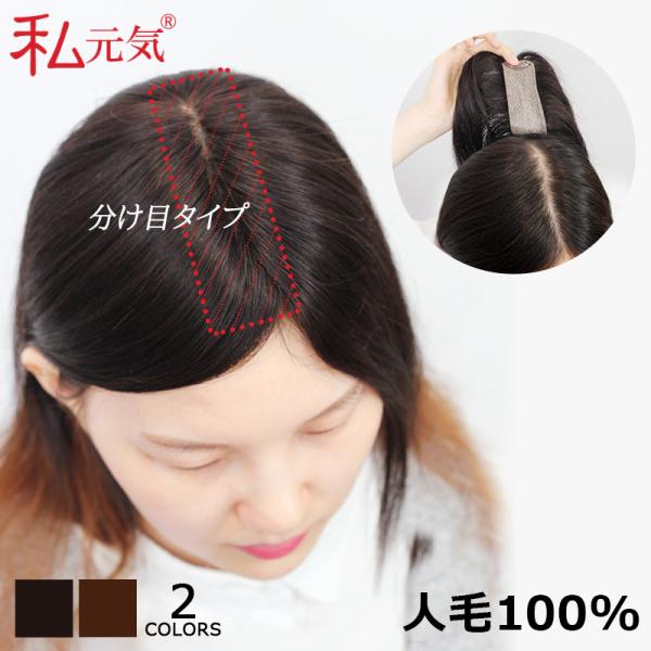 部分ウィッグ 返品交換OK 人毛 分け目用 ウィッグ かつら ポイントウィッグ 頭頂部 薄毛 増毛 ...