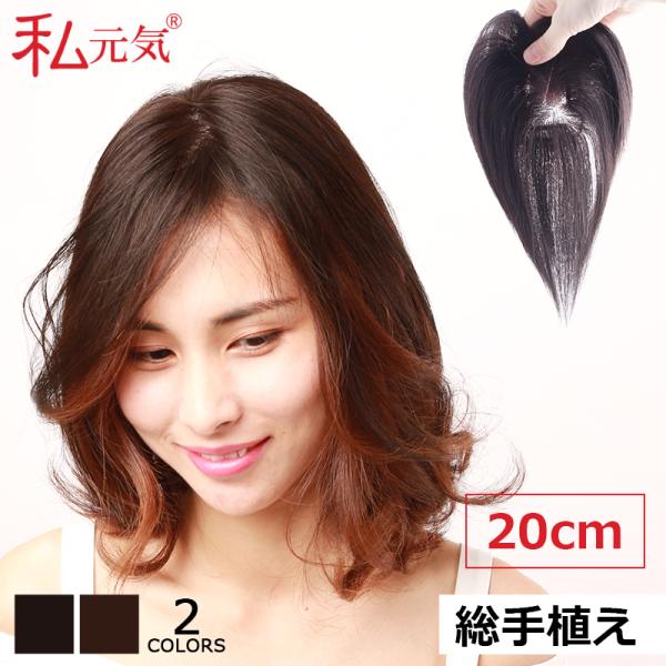 【返品交換OK！送料無料】前髪ウィッグ 人毛 部分ウィッグ 20cm ポイントウィッグ ふんわり 自...