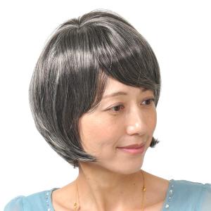 ウィッグ 医療用 しらが 白髪 ショート フルウィッグ かつら カール 人