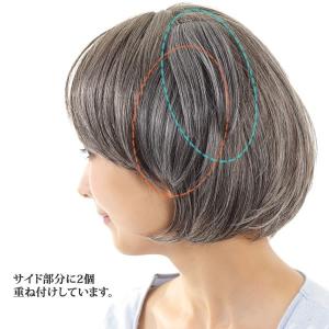 ウィッグ ヘアピース 人毛 円形脱毛症 部分ウ...の詳細画像5