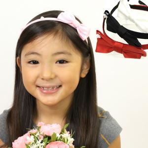 カチューシャ 痛くない いたくない 日本製  キッズ リボン 赤 白 結婚式  子供 xsr262｜wigwigrunes