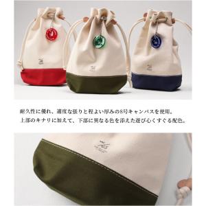 キャンバス ミニ 巾着ポーチ 巾着バッグ 巾着...の詳細画像3