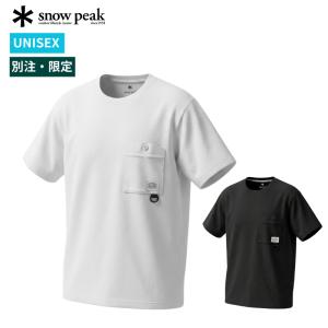 snow peak スノーピーク WILD-1別注 Mt. Pocket T-Shirt | 半袖 Tシャツ ポケットDカン付き ボックスシルエット アウトドア