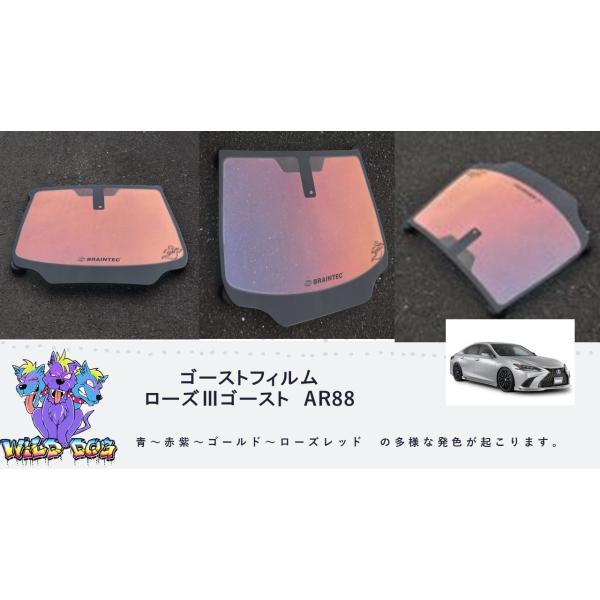 ローズ3ゴーストAR88　レクサス　ES　AXZH10　フロント　熱成形　カット済み　カーフィルム　...