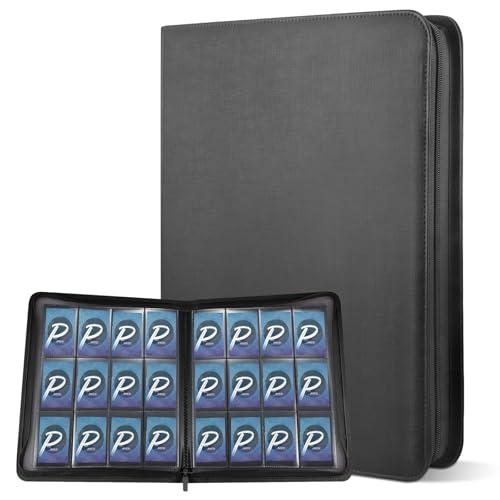 PAKESIスターカードカードファイル12ポケット 480枚収納 PU皮套 カードシート 他のカード...