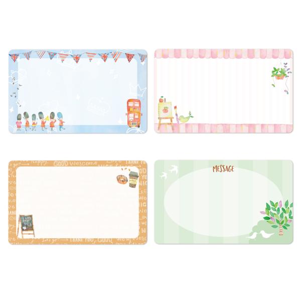 gift-ippo メッセージカード ミニカード 100枚 名刺サイズ 感謝 ミニカ 挨拶 サンキュ...