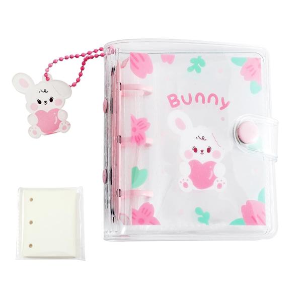 ポクミル シール帳 透明 【カバンに入るA8 手のひらサイズ】内側の10ページ かわいい はがせる ...