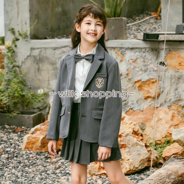 卒業式 スーツ 女の子 小学生 150 160 170 3点セット 子供服 卒服 小学校 卒業式スー...