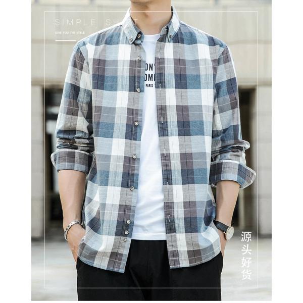 ストライプ シャツ メンズ 40代 50代 カジュアルシャツ 長袖シャツ 春 春服 トップス 胸ポケ...