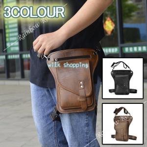 【美品】クレイジーホースレザー ウェストバック_H バイクツーリングに！ compass1692085710.jpg