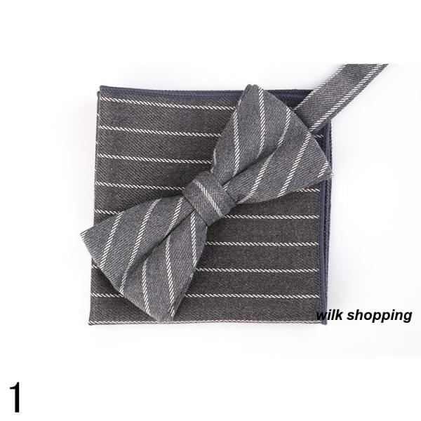 蝶ネクタイ ポケットチーフ セット 紳士 蝶タイ チェック柄 結婚式 二次会 パーティー イベント ...