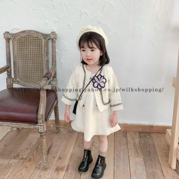 韓国子供服風 女の子スーツ 2点セットジャケット＋スカート 卒園式 入学式 フォーマル ドレス スー...