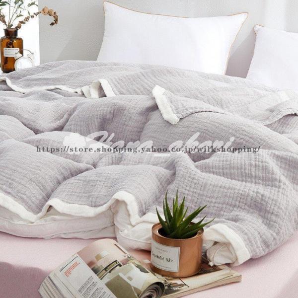 タオルケット 綿100％　夏布団 掛け布団 丸洗いOK おしゃれ ギフト ブランケット 毛布 シング...