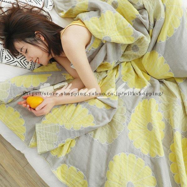タオルケット 綿100％　夏布団 掛け布団 丸洗いOK おしゃれ ギフト ブランケット 毛布 シング...