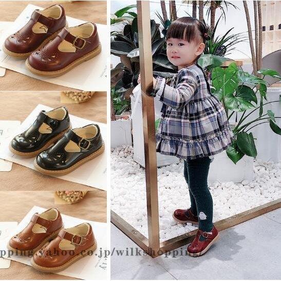 フォーマル　シューズ　マジックテープ　ストラップ　子供靴　革靴　キッズシューズ　男女通用　韓国　入学...