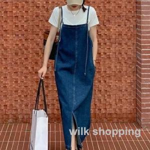 デニムサロペットスカート レディース ワンピース...の商品画像