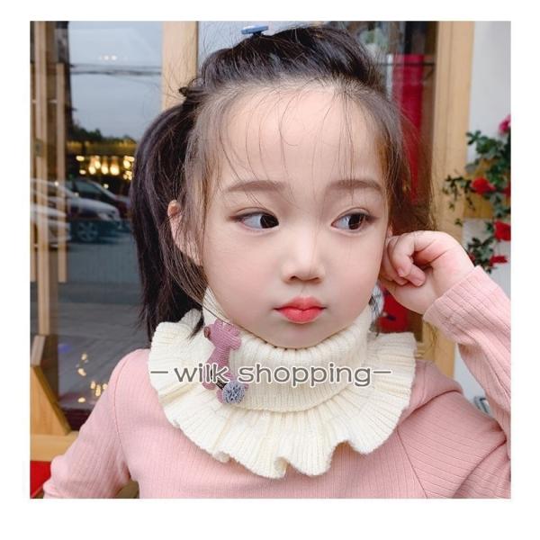 ネックウォーマー 子供マフラー キッズマフラー 子供用 女の子 男の子 秋冬 動物柄 暖かい ニット...