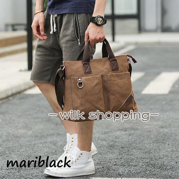 ハンドバッグ メンズ 黒 a4 斜めがけ 軽い 40代 大きめ 2way 仕事 ショルダーバッグ 肩...