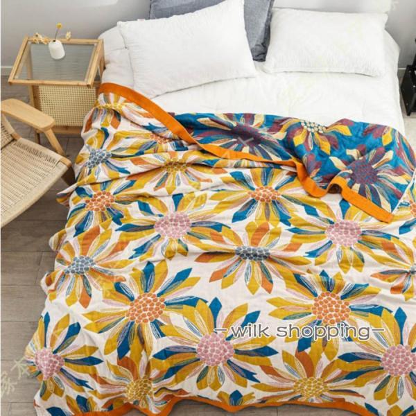 ガーゼケット ブランケット シングル 多重 ガーゼ 綿100％ 夏 夏用 タオルケット キルトケット...