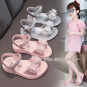 サンダルキッズサンダル女の子歩きやすいマジックテ...の商品画像