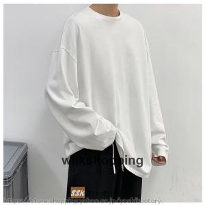 ロングTシャツ メンズ 長袖tシャツ オシャレ...の詳細画像2