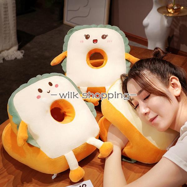 昼寝枕 うつ伏せ枕 仮眠用 トースト型 うつぶせ寝 ふわふわ かわいい 机枕 デスク枕 デスクピロー...