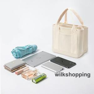 トートバッグ キャンバス 仕切りトートバッグ ...の詳細画像1