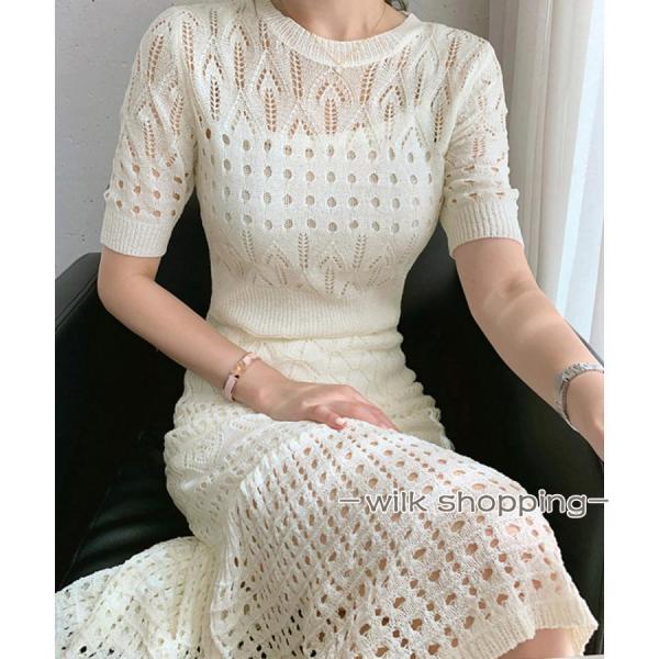 マーメイドワンピース ニット 2点セット