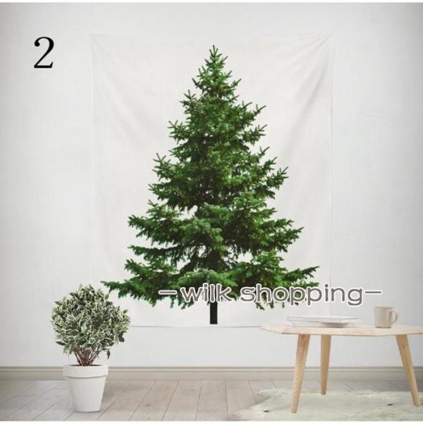 タペストリー クリスマスツリーセット 2点セット 大判150×100cm 壁掛け 飾り 布 北欧 ガ...