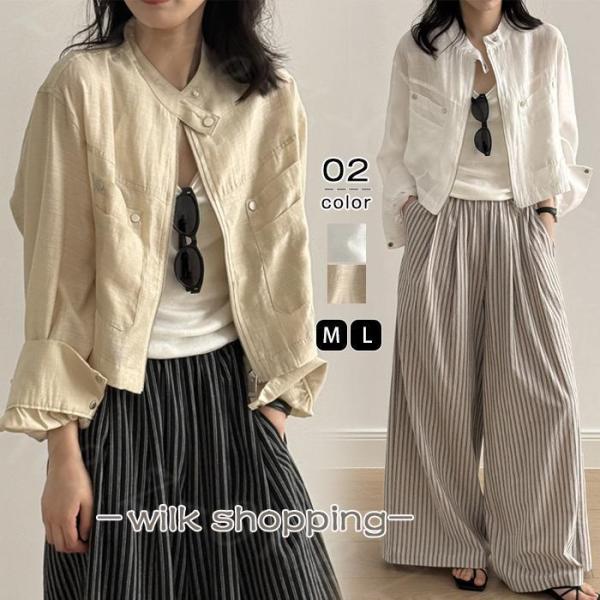 ジャケット ライトアウター 秋新作 ショート丈 ジャケット ブルゾン 薄手 きれいめ パーカー ジッ...