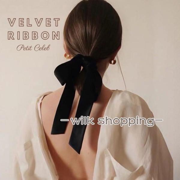 リボン シュシュ 大きめ 髪飾り シンプル おしゃれ 大人 成人式 卒業式 ヘアアクセサリー ヘアゴ...