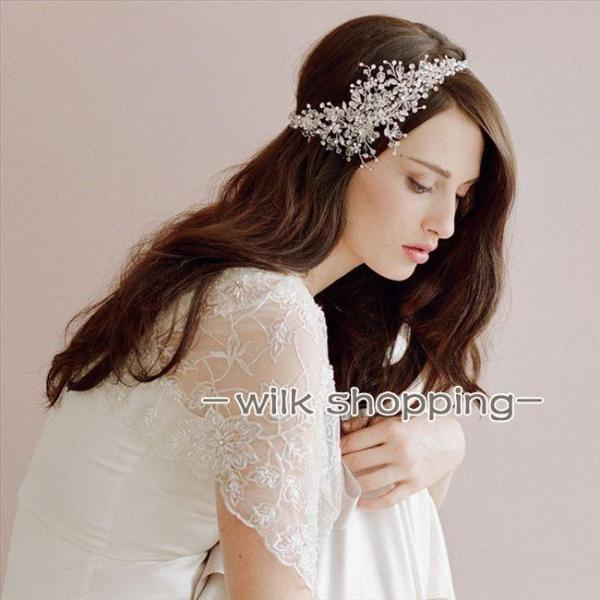 ヘッドドレス 髪飾り ヘアアクセサリー ビーズ 花 振袖 結婚式 髪留め ウェディング 和装 着物 ...