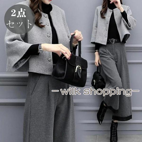 卒業式 スーツ 入学式 レディース フォーマルスーツ 母 セレモニースーツ パンツスーツ ママ セッ...