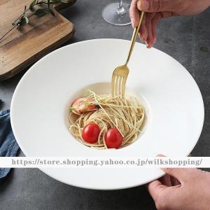 食器 キッチン雑貨 カトラリー お皿 プレート ギフト プレゼント 丸型 パスタ皿 スープ皿 深さ お洒落 モダン おもてなし ホワイトモノトーン 可愛い/[aic89]｜wilkshopping