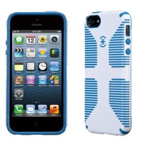 Speck Produtsキャンディーシェルグリップ　ホワイトブルー CandyShell Grip for iPhone SE(2016年) 5s/5　White-Blue｜will-be-mart