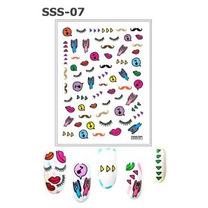 MEMORY ネイルシール ステッカー SSS-07 リップ ヒゲ アイラッシュ｜will-be-mart