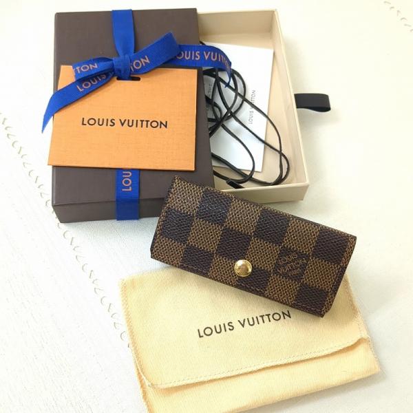 LOUIS VUITTON ルイヴィトン ダミエ ミュルティクレ 4連 キーケース フランス製