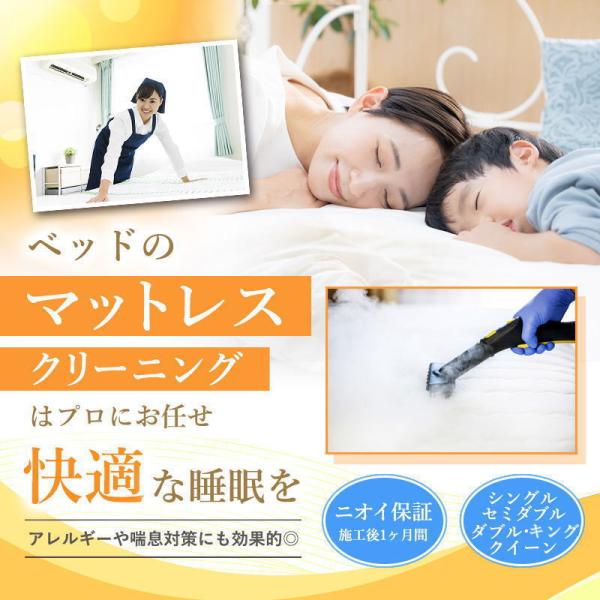 【シングル・キッズ】ベッド マットレス クリーニング 自分ではなかなか手入れできないマットレスを８つ...