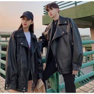ライダースジャケット韓国オルチャンストリートダンス衣装原宿系HIPHOP合皮フェイクレザーV系アウター