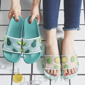 スリッパレディースバススリッパフルーツ柄ルームシューズ夏滑り止めビーサン夏スリッパ可愛いサマースリッパお洒落室内靴