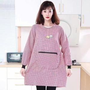 レディース かっぽう着 割烹着 袖付き 長袖 ...の詳細画像2