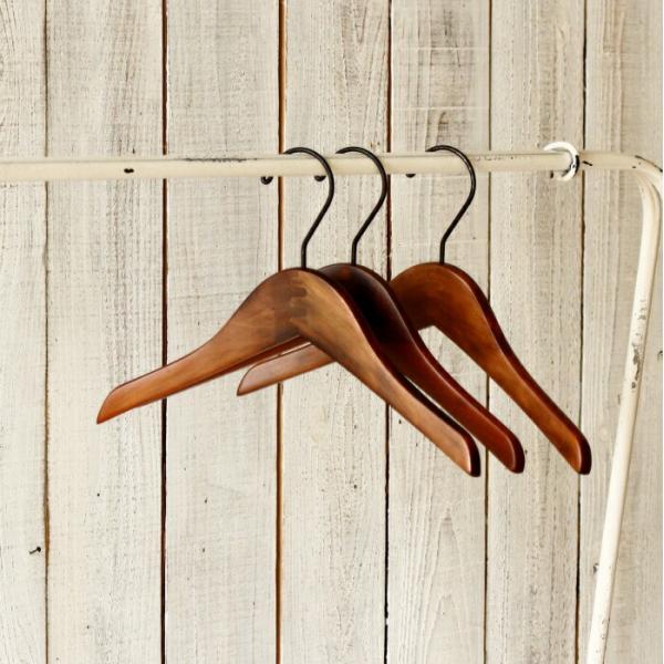木製ハンガー ハンガー 木製 おしゃれ かわいい アンティーク 洋服ハンガー 衣類ハンガー ロータス...