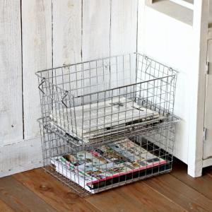 ワイヤーバスケット スタッキング かご バスケ...の詳細画像1