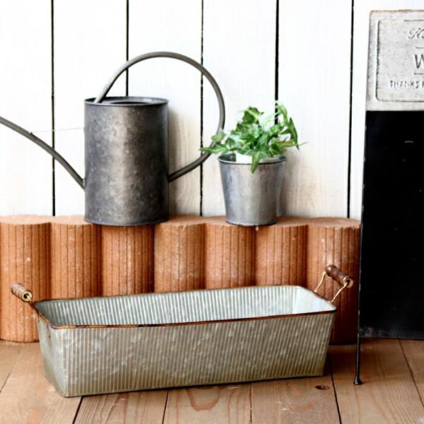 植木鉢 鉢 ガーデニング用品 プランター おしゃれ 鉢カバー 長方形 ガーデニング ブリキ鉢 アンテ...