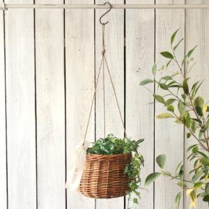 かご バスケット 吊り下げ 収納 籐 ウォールポケット カゴ 籠