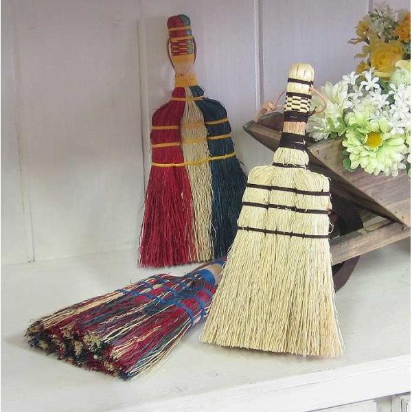 ほうき 箒 室内ほうき ホウキ おしゃれ 掃除 手作り かわいい モロコシ ナチュラル ミニ 25c...