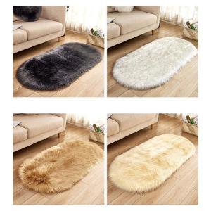 ラグマット ムートンラグ 人造シープスキンラグ...の詳細画像1